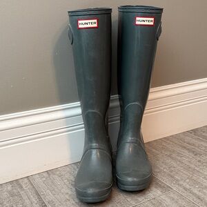 Hunter Women's Tall Rain Boots Slate Gray